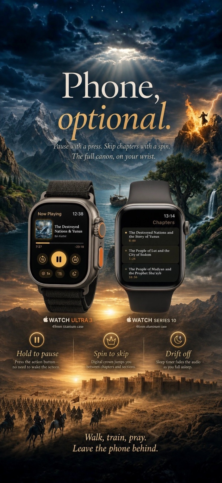 Joyful Muslims Audiobooks — Apple Watch — listen from your wrist